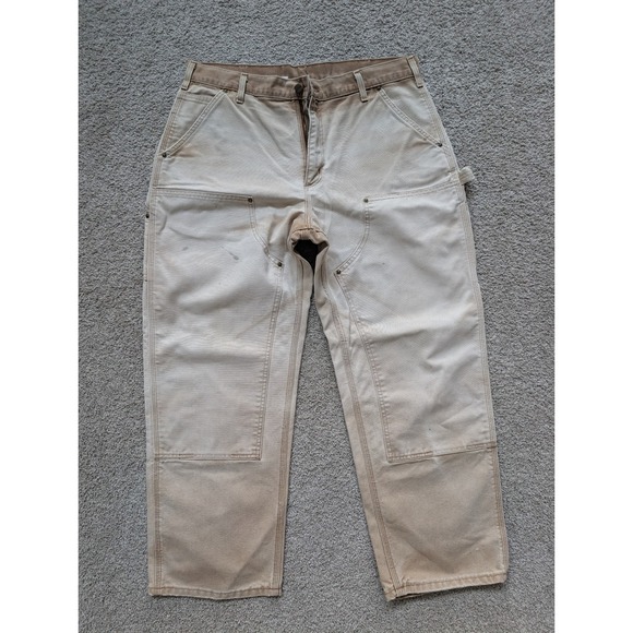 Carhartt Other - Vintage Carhartt B136 BRN DoubleKnee Pants Mens 36x30 Distressed & Faded MiUSA